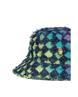 Kurt Geiger Kensington Rainbow Velvet Bucket Hat KENSINGTON BUCKET HAT Rainbow Pixel Bucket Hat by KURT  main image 2
