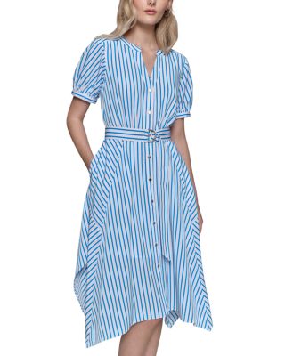 karl lagerfeld blue and white dress Chlo by Karl Lagerfeld 1981 F/W Runway Navy Blue Wool Dress  Featherstone  Vintage
