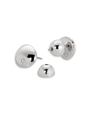 Pav&eacute; Polished Pebble Stud Earrings
