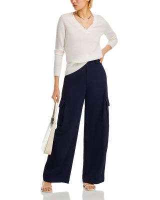 Aqua Cashmere V-Neck Cashmere Sweater