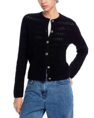 C by Bloomingdale's Cashmere - Crochet Cardigan - Exclusive