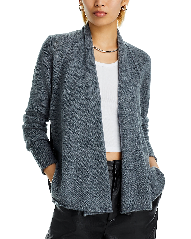 Aqua 100% Cashmere Drape Front Cardigan - Exclusive