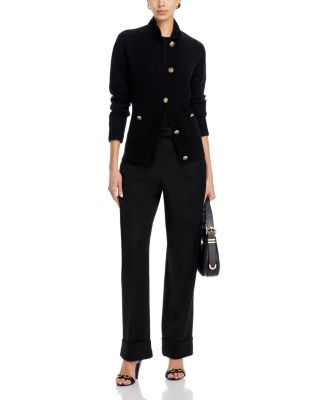 100% Cashmere Rib Knit Cardigan - Exclusive