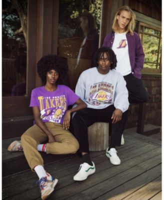 Unisex Lakers Chrome Lines Crew Fleece Sweatshirt