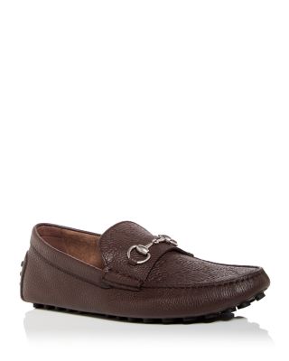 Gucci - Men's GG Leather Horsebit Drivers