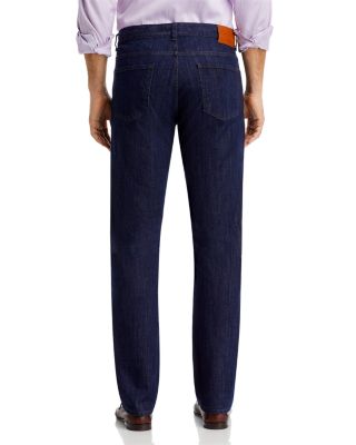 Stretch Denim Straight Fit Jeans