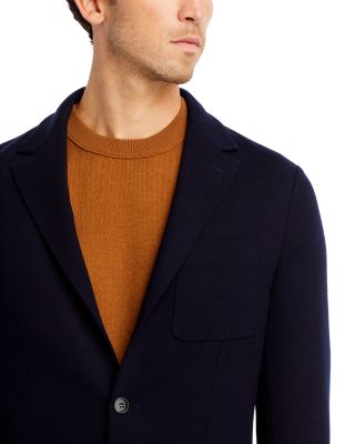 Textured Jersey Knit Casual Sport Coat
