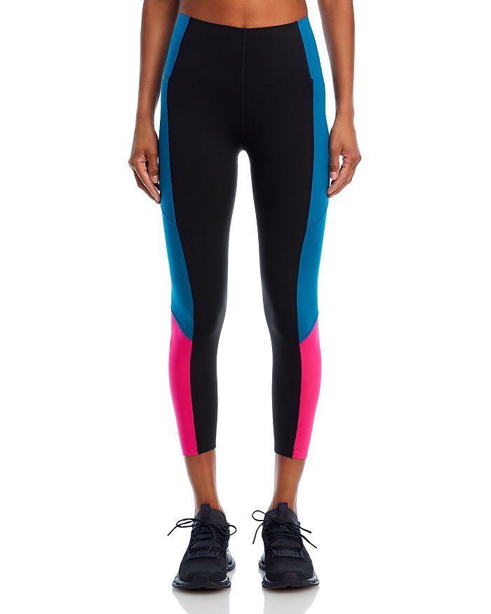 SWEATY BETTY Power leopard-print stretch-woven leggings in Blue Pixel