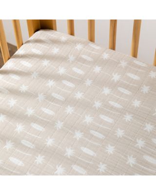 Crib Sheet in GOTS Certified Organic Muslin Cotton