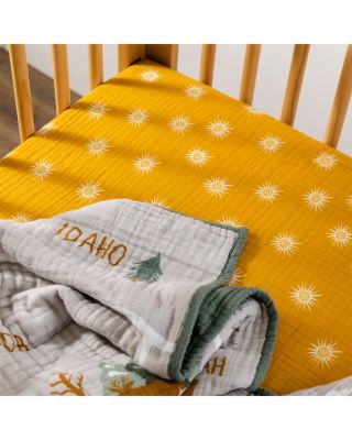 Crib Sheet in GOTS Certified Organic Muslin Cotton
