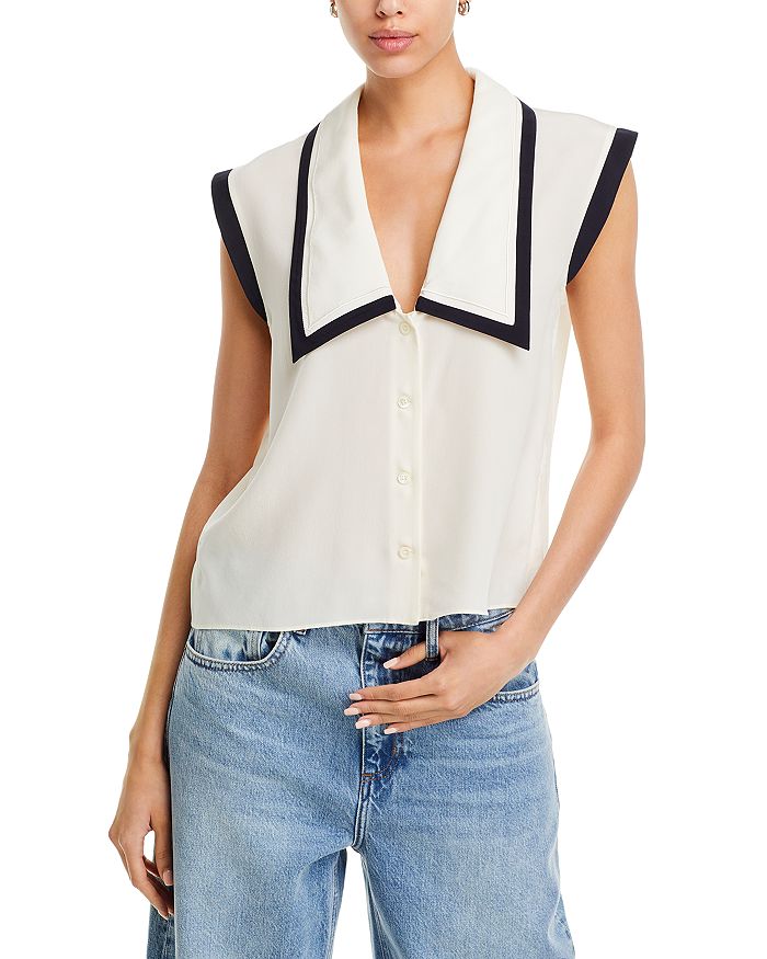 FRAME Silk Sailor Blouse Bloomingdale's