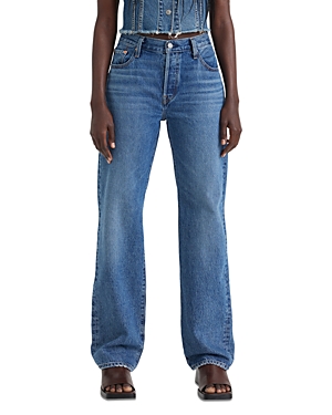 Levi's 501 90s High Rise Straight Jeans In Not My News Channel In Not My News Channel
