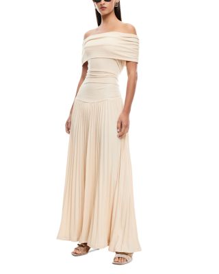 Field Of Dreams Off-the-Shoulder Maxi Dress