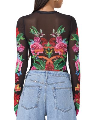Kaylee Printed Mesh Top