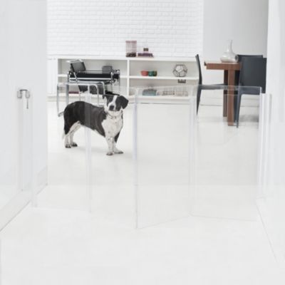 Wall Mounted Clear Pet Gate Zig Zag , 4 Panel