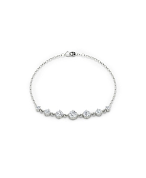 Shop Vrai Lab Grown Diamond Round Brilliant Linked Tennis Bracelet In 14k White Gold And Gold, .85 Ct. T.w.