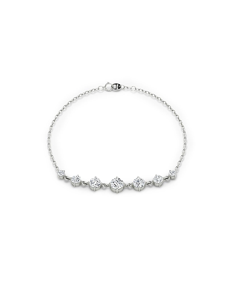 Vrai Linked Lab-grown Diamond Tennis Bracelet In 14k White Gold And Gold, .85ctw Round Brilliant Lab Grow In K White Gold