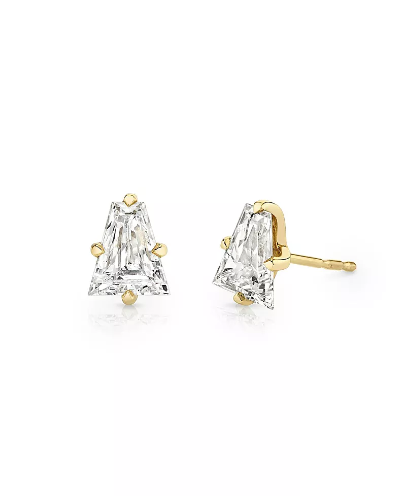 Vrai Iconic Lab-Grown Diamond Stud Earrings in 14K Yellow and White Gold, 1.5ctw Keystone Lab Grown Diamonds