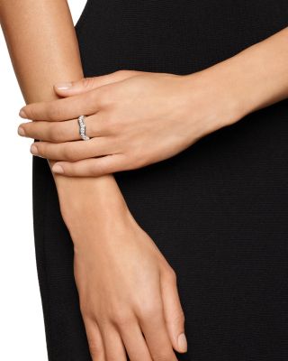 Stax Zig Zag Ring in Sterling Silver with Diamonds, 5mm