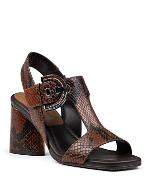 Shop Donald Pliner Women's Buckled Slingback Sandals In Chestnut