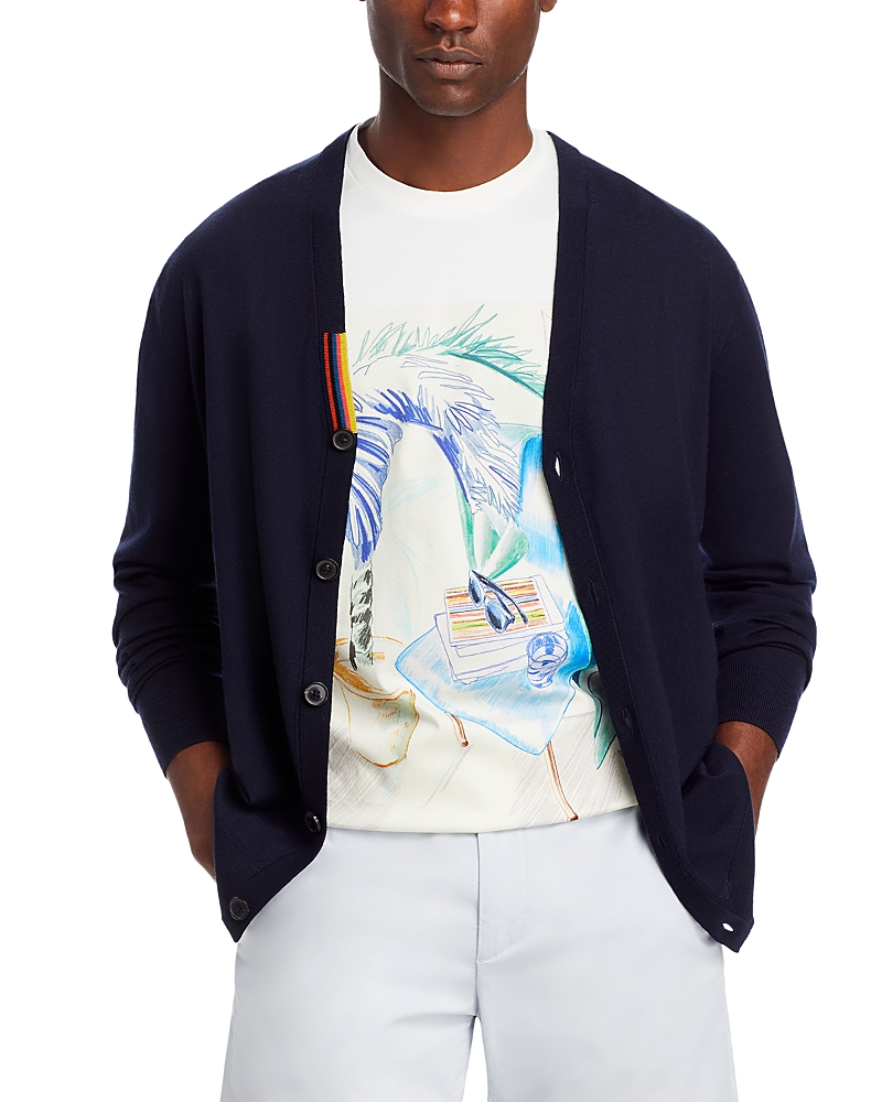 Ps Paul Smith Wool Button Cardigan