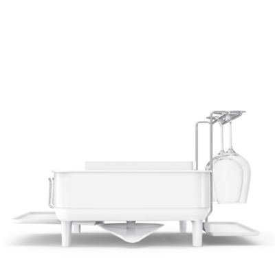 Steel Frame Kitchen Dish Drying Rack with Swivel Spout Drain