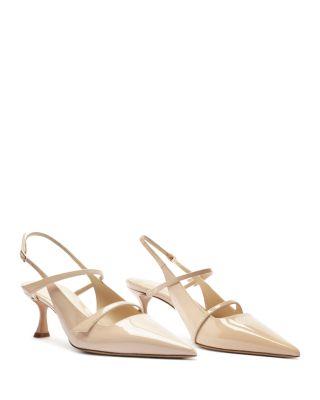 Women's Tita Pointed Toe Mid Heel Slingback Pumps