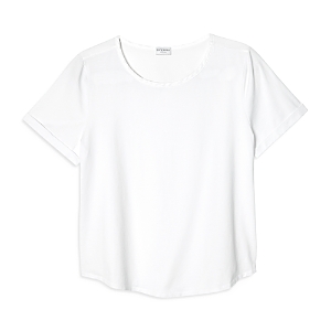 Sferra Caricia Short Sleeve Top In Ivory/ivory