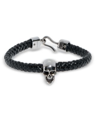 Alexander McQUEEN - Skull Braided Leather Bracelet