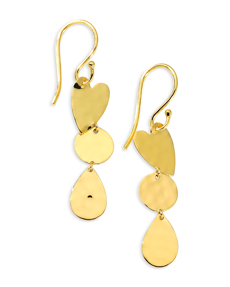 Ippolita Classico Crinkle Linear Drop Earrings In Gold
