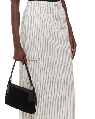 Stripe Cargo Midi Skirt