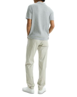 Short Sleeve Cable Polo in Breach 