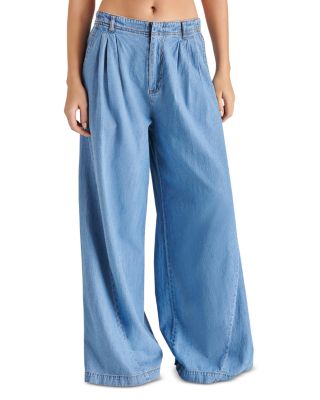 STEVE MADDEN - Starling Pleated Wide Leg Denim Pants