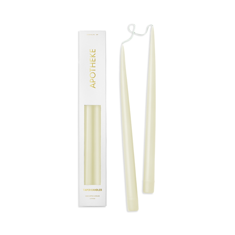 Apotheke 13 Taper Candles, Set Of 2 In Ivory