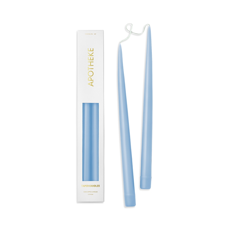 Apotheke 13 Taper Candles, Set Of 2 In Light Blue