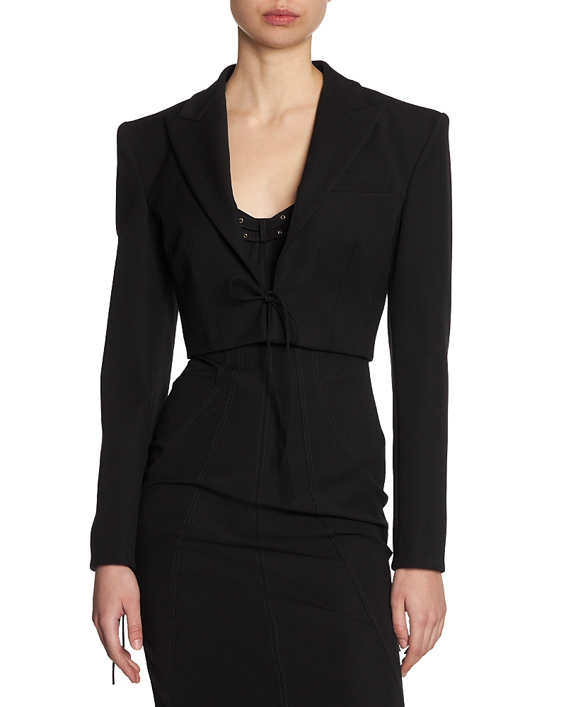 Versace Jeans Couture Cady Tecno Cropped Tie Blazer