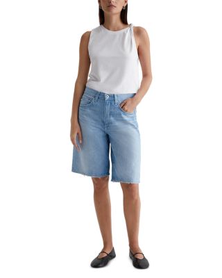 Faded Denim Bermuda Shorts