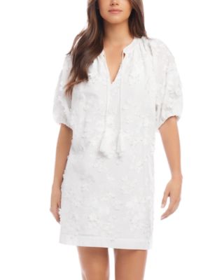 Karen Kane - Embroidered Tassel Shift Dress