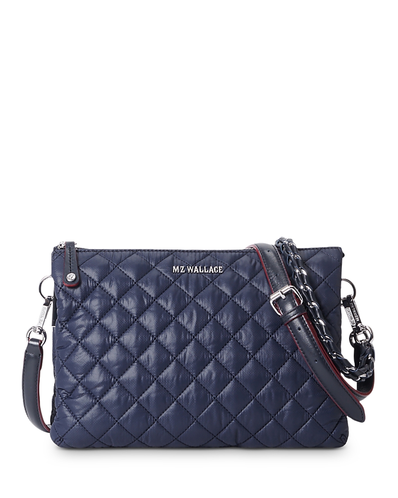 Mz Wallace Crosby Pippa Large Quilted Crossbody Bag In Dawn/silver