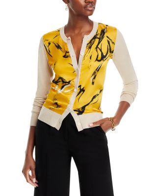 Rosetta Getty - Silk Inset Cardigan