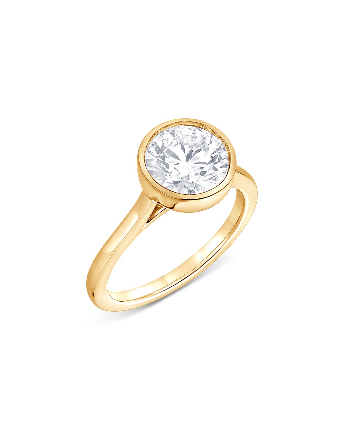 Bloomingdale's Fine Collection Certified Lab Grown Diamond Bezel Engagement Ring
