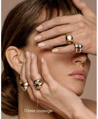  Dome Band in 14K Yellow Gold, .75ctw Lozenge Lab Grown Diamond