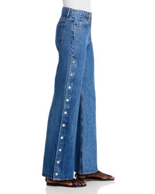 【oan】Loe Side Curve Snap Over Denim No Gapper™ Marilyn Straight Jeans In Sure Stretch® Denim