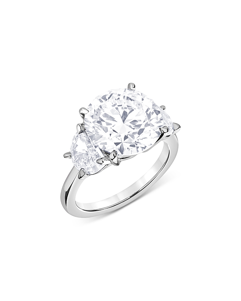 Bloomingdale's Fine Collection Certified Lab Grown Diamond Round & Fancy Cut Engagement Ring in 18K White Gold, 7.80 tcw