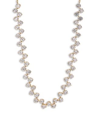 Nadri - Halle Cubic Zirconia Adjustable Choker Necklace in 18K Gold Plated, 14"-17"
