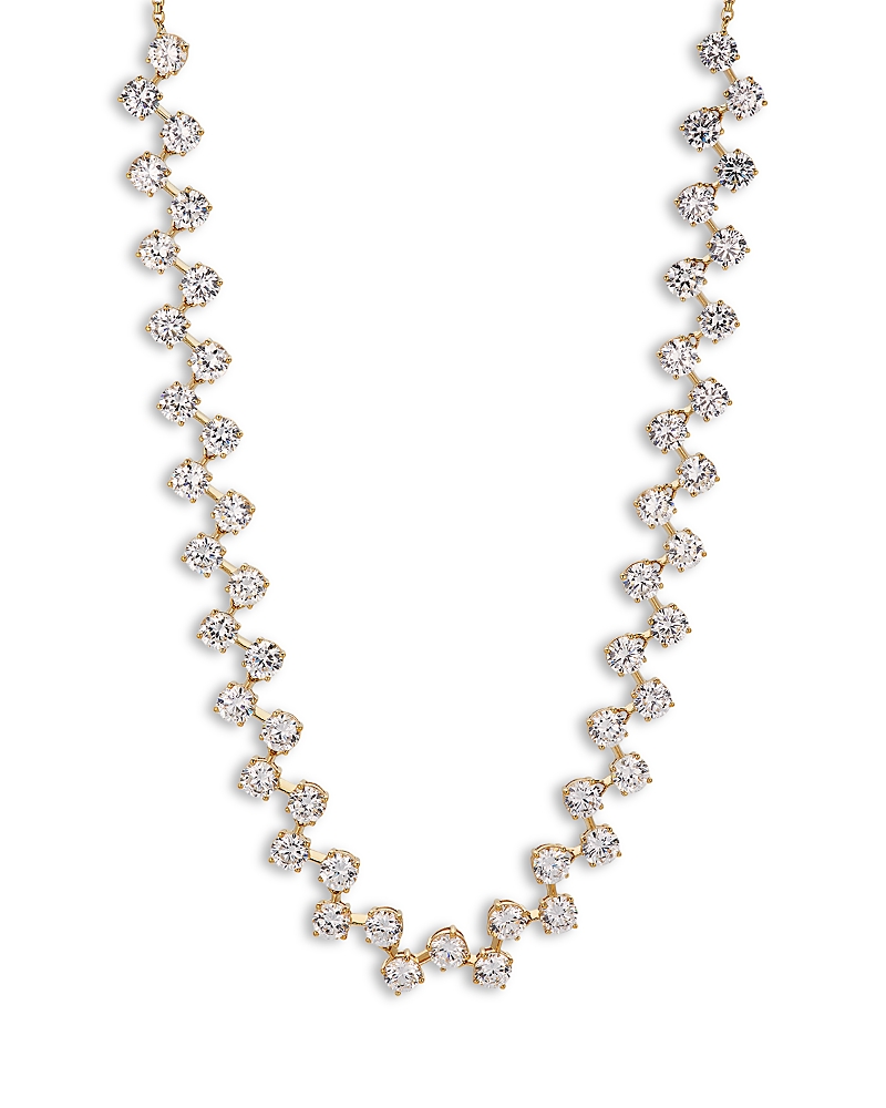 Nadri Halle Cubic Zirconia Adjustable Choker Necklace in 18K Gold Plated, 14