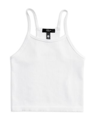 AQUA - Girls' Seamless Crop Tank Top, Big Kid - Exclusive