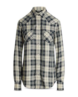 slim fit dress slacks Men's Peat Plaid Flannel Button Down