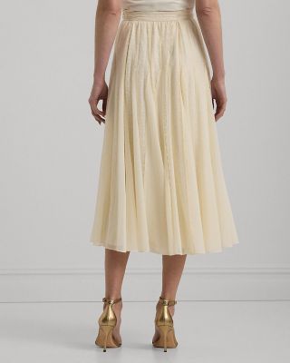 [Ralph Lauren]★Beaded Mesh Midi Skirt★Lemon Daffodil Beaded Mesh Midi Skirt