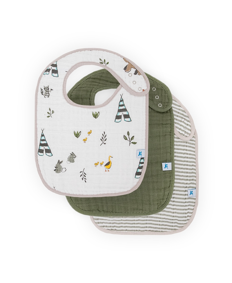 Little Unicorn Unisex Cotton Muslin Classic Bibs, 3 Pack